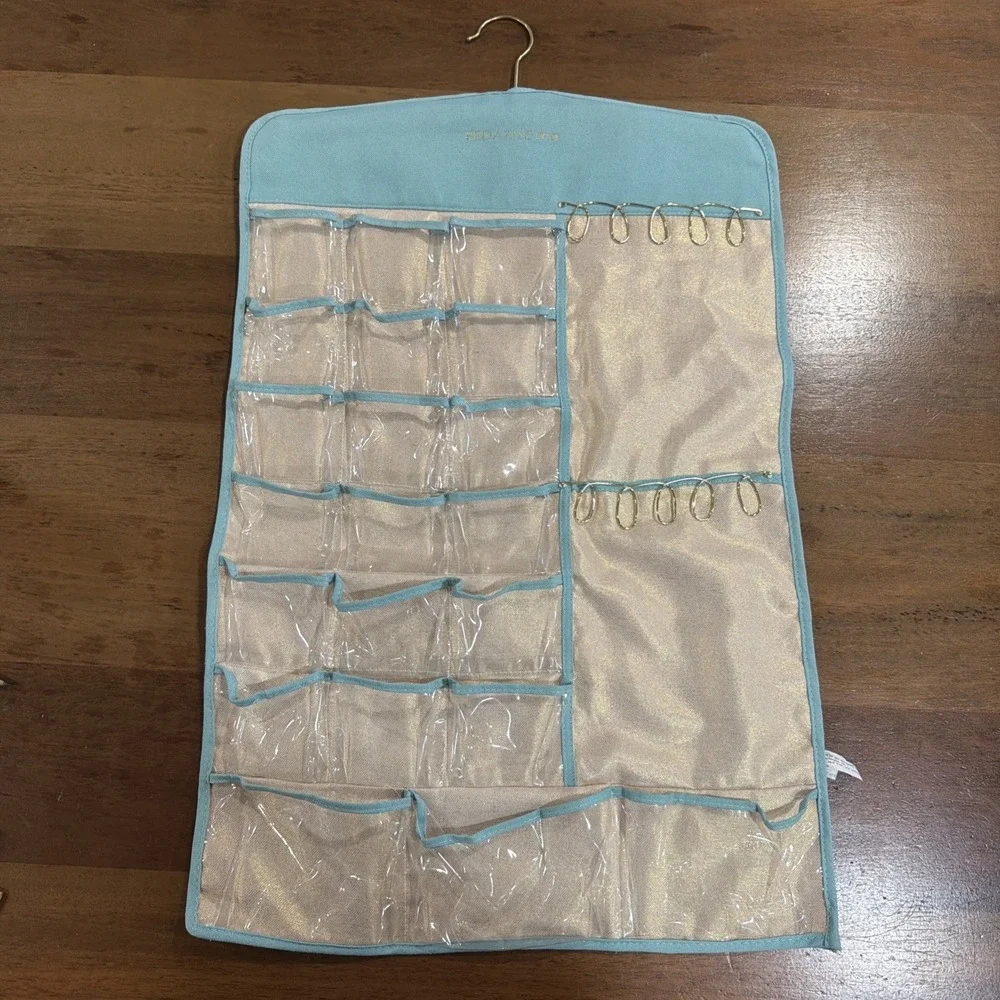 EASY HOME ACCESSORIES HANGING JEWELRY ORGANIZER - 21 Pockets, 10 Loops